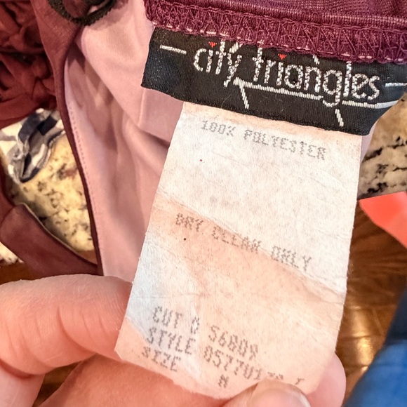 Plum Halter Cocktail Dress Ruffle Hem Beaded Waist Y2K Party Medium - Picture 12 of 16